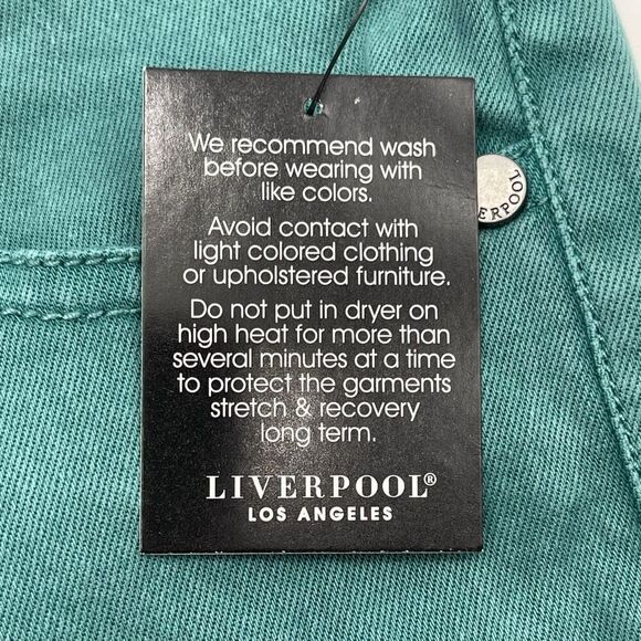 LIVERPOOL Jeans Women's Petite Size 6/28 Teal Green Ankle Skinny Medium Wash NWT - Picture 7 of 16